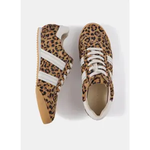 Mint Velvet Nelle Leopard Print Textured Trainers